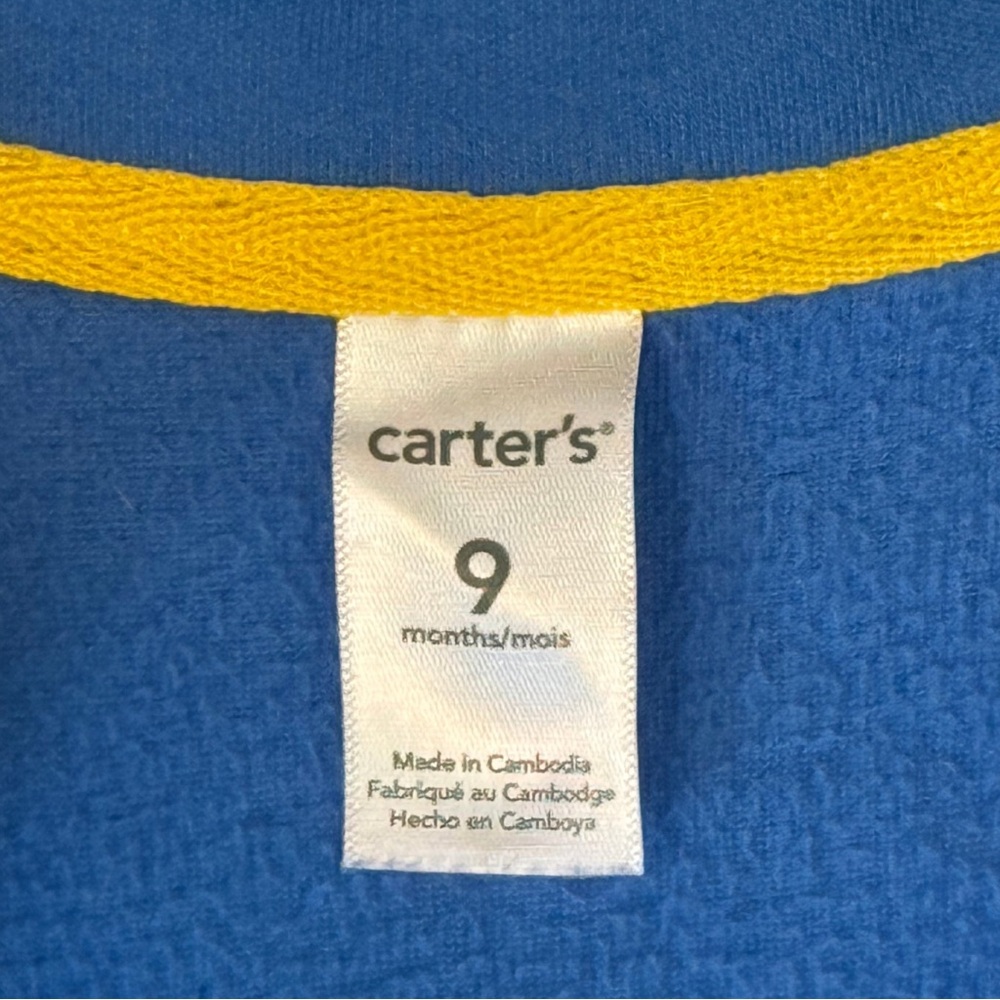 🌲 Carter’s Blue Fleece Jacket “Ranger Scout” Boys Unisex 9M - Picture 4 of 4
